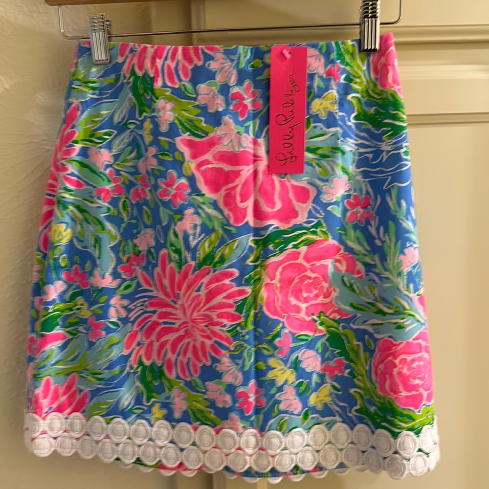 Lilly Pulitzer Izzy Skirt Zanizabar Blue. Size 00. NWT